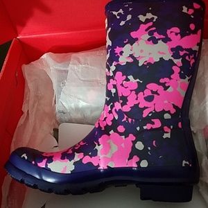 Hunter short camo rain boot NIB